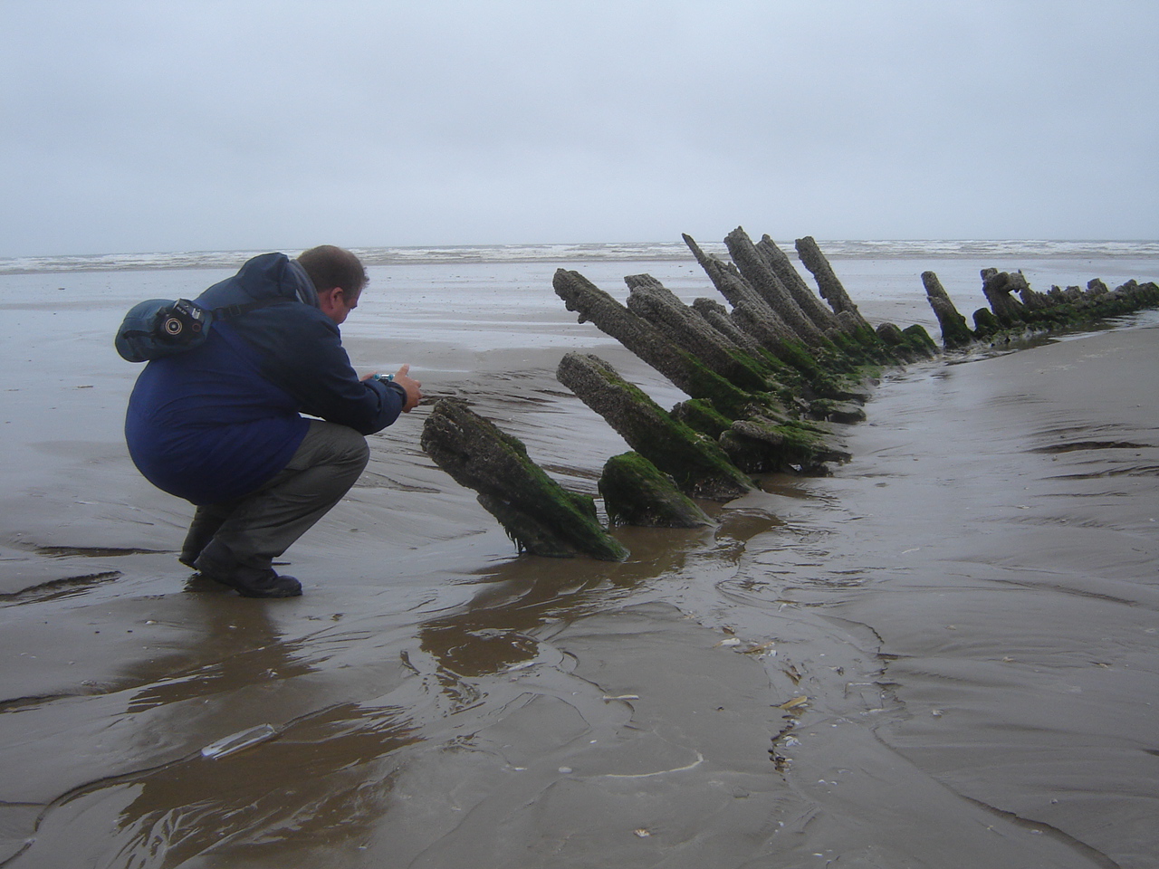 Recording on Cefn Sidan Sands in 2010